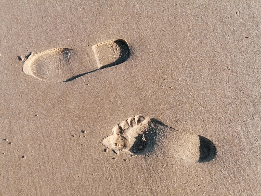 photo print on beach